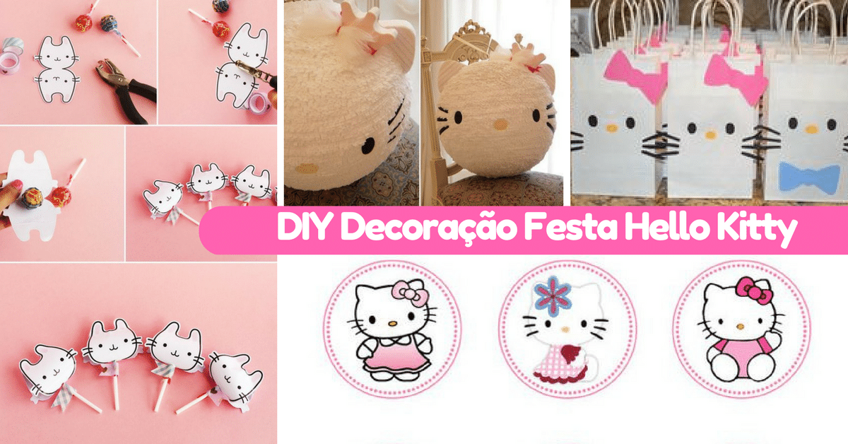 DIY Decoração FEsta Hello Kitty