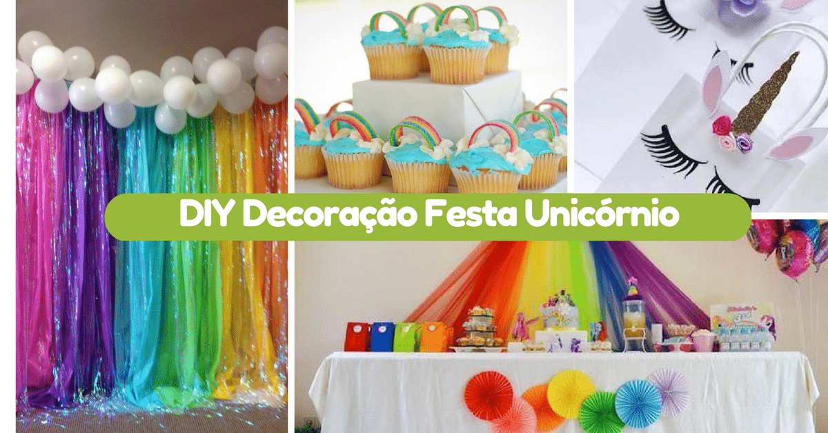 DIY Decoração Festa Unicórnio