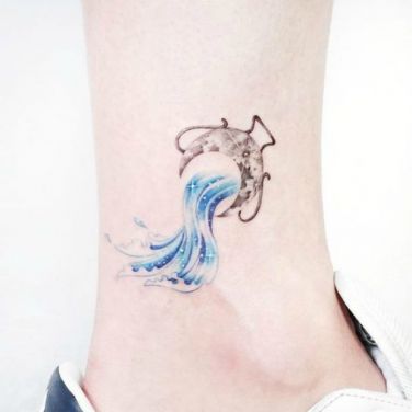 Tatuagens de Signos aquario agua