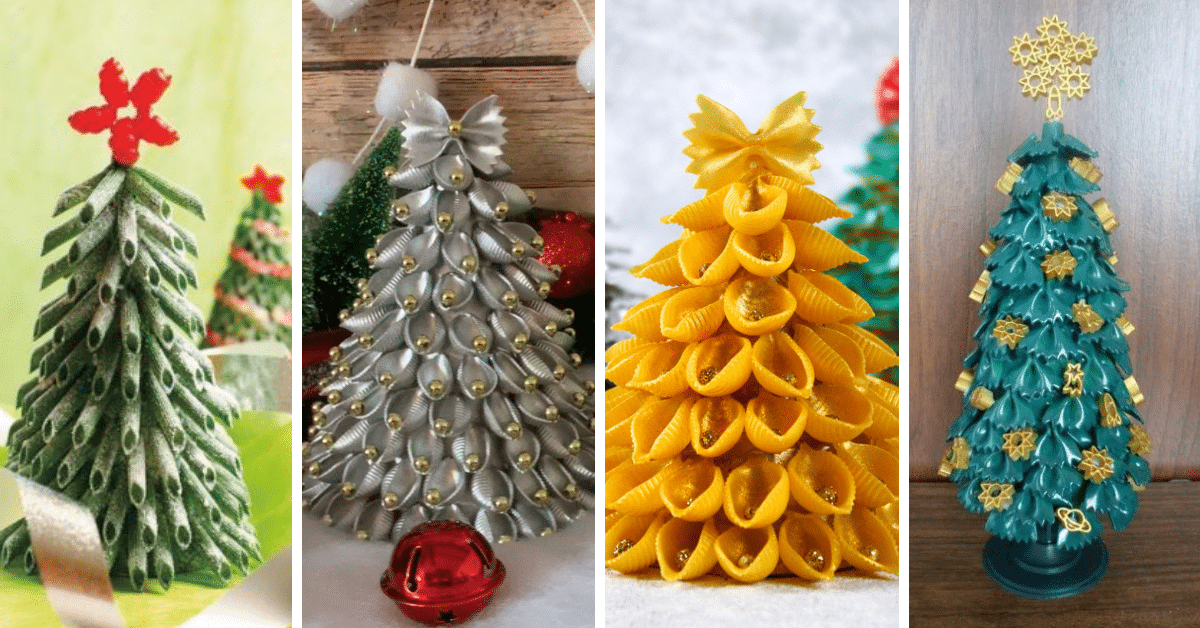 Árvores De Natal De Macarrão- Modelos Para De Inspirar