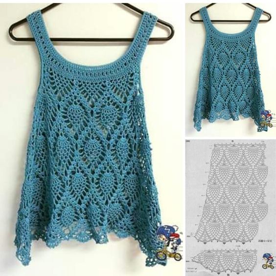 blusa de crochet com graficos 6
