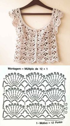 blusa de crochet com graficos 9