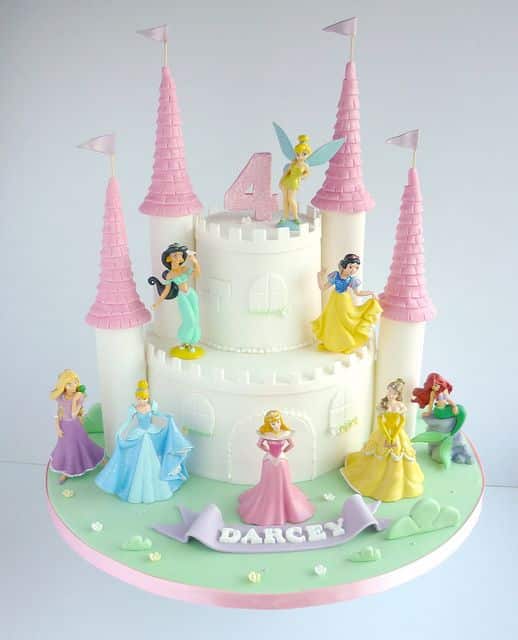 bolo castelo princesas disney