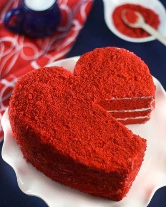 bolos dia namorados vermelho
