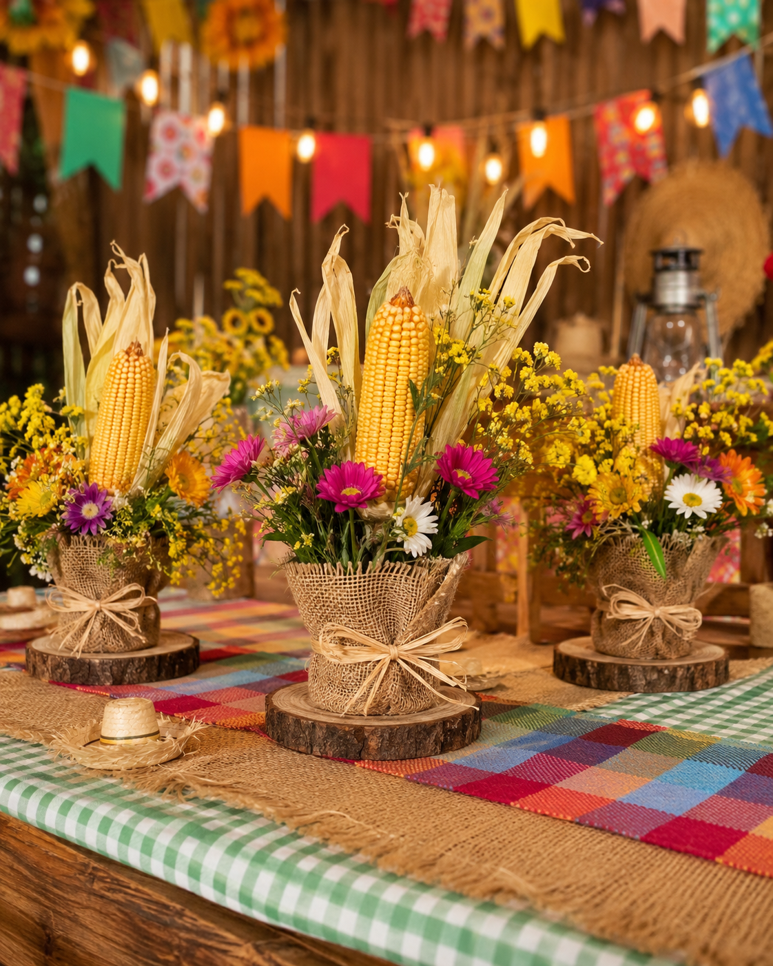 Centros de mesa para Festa Junina com milho Ideas Centros de mesa para Festa Junina com milho Ideas centros de mesa para festa junina com milho ideas 2