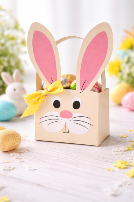Cestinha de Papel em Forma de Coelho: Ideia Criativa e Fácil para a Páscoa cestinha de papel em forma de coelho 3 scaled