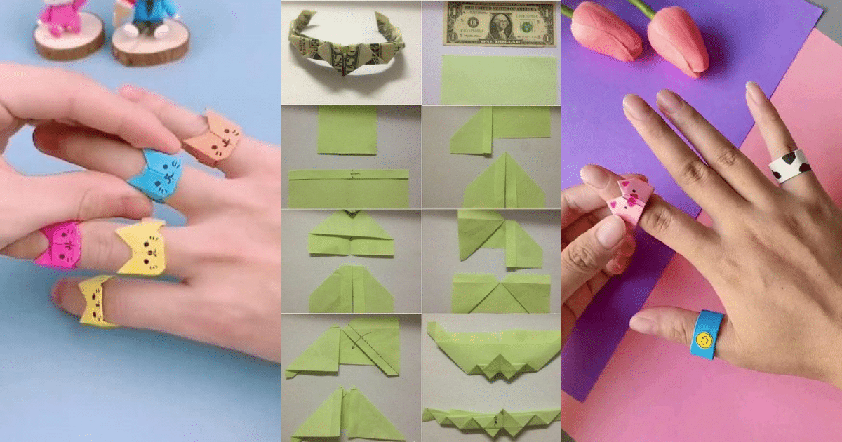 como fazer aneis em papel
