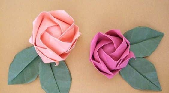 como fazer flores de origami 1