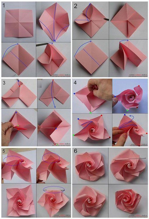 como fazer flores de origami 16