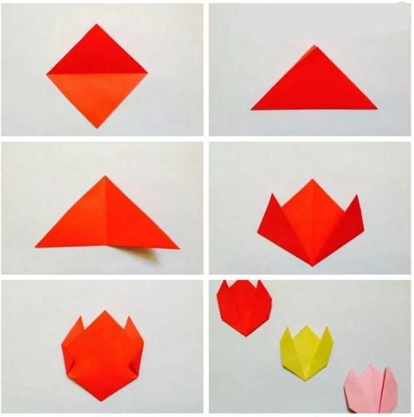 como fazer flores de origami 4