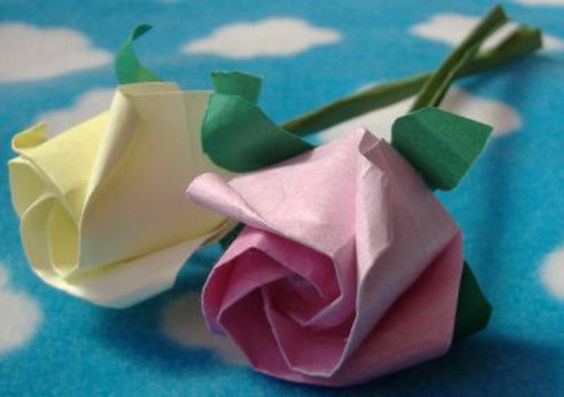 como fazer flores de origami 5