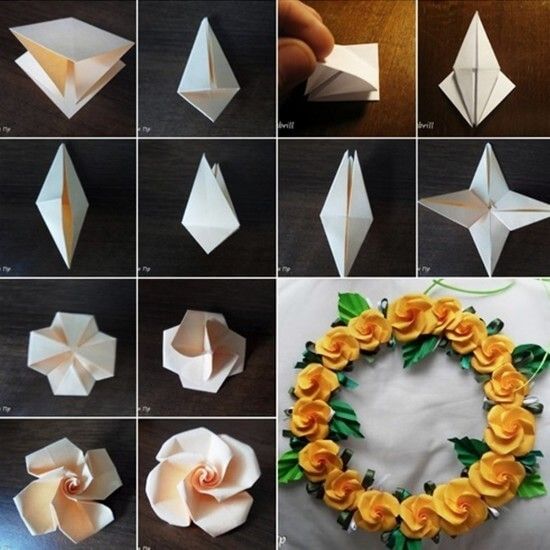 como fazer flores de origami 8
