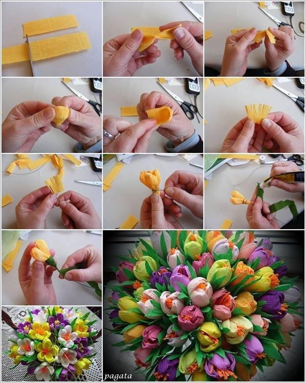 como fazer flores de papel