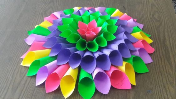 como fazer ideias de flores feitas com cones de papel 1