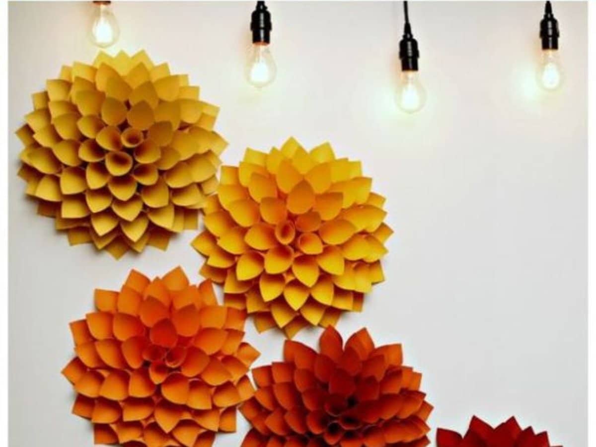 como fazer ideias de flores feitas com cones de papel 10