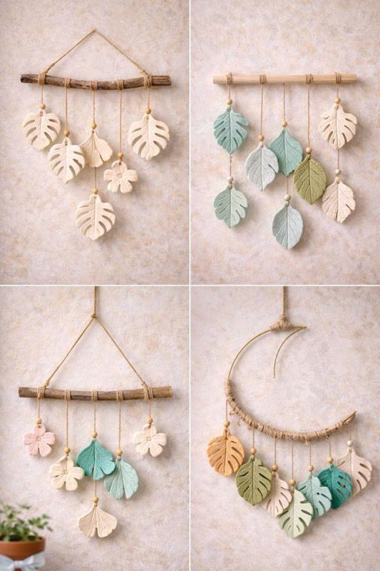 Como Fazer um Móbile com Folhas de Argila: Guia Criativo Passo a Passo para uma Decoração Natural e Sofisticada como fazer um mobile com folhas de argila 3