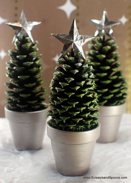 decoraçao com pinhas pinheiro
