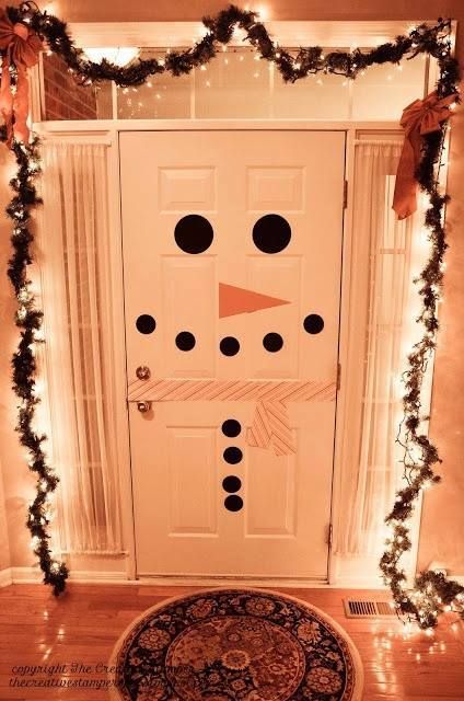 decoraçao portas natal boneco de neve