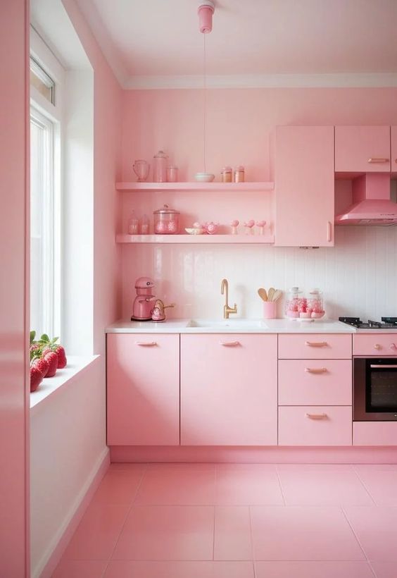 decoracao cozinhas rosa 6