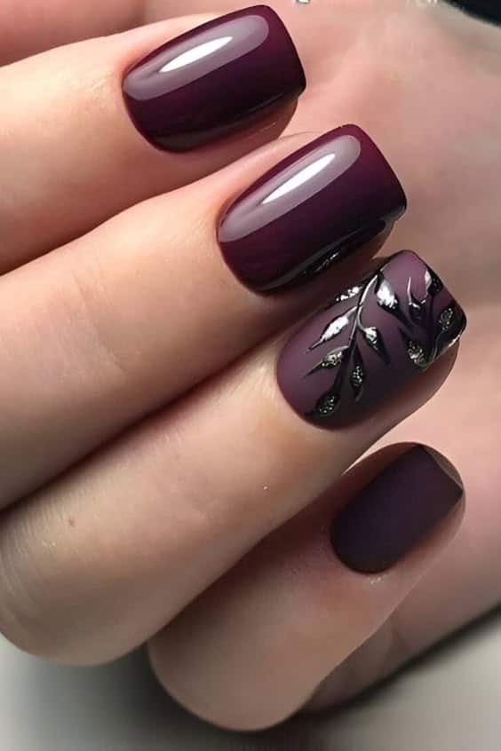 decoracao de unhas cor de vinho 2