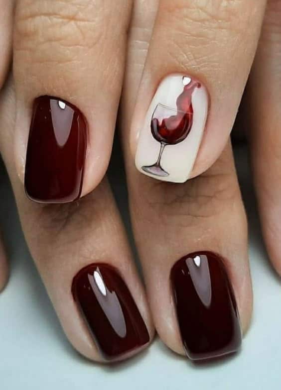 decoracao de unhas cor de vinho 7