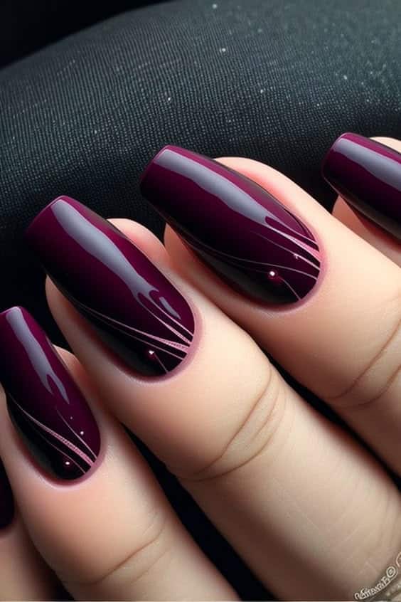 decoracao de unhas cor de vinho 8