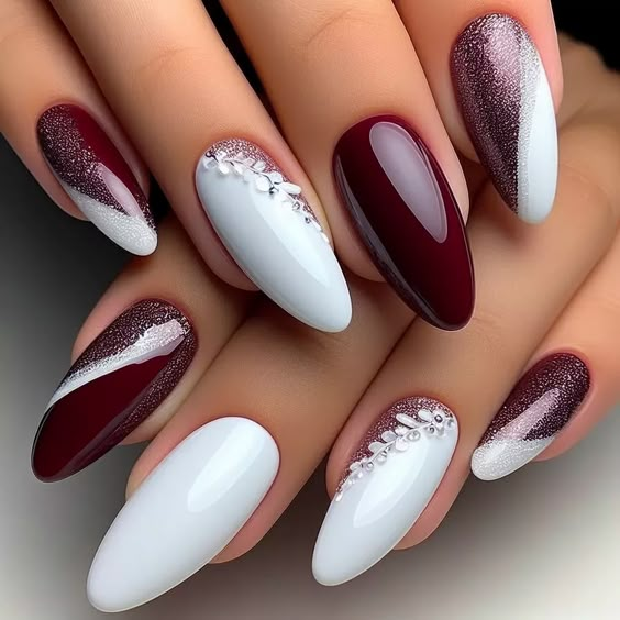 decoracao de unhas cor de vinho 9