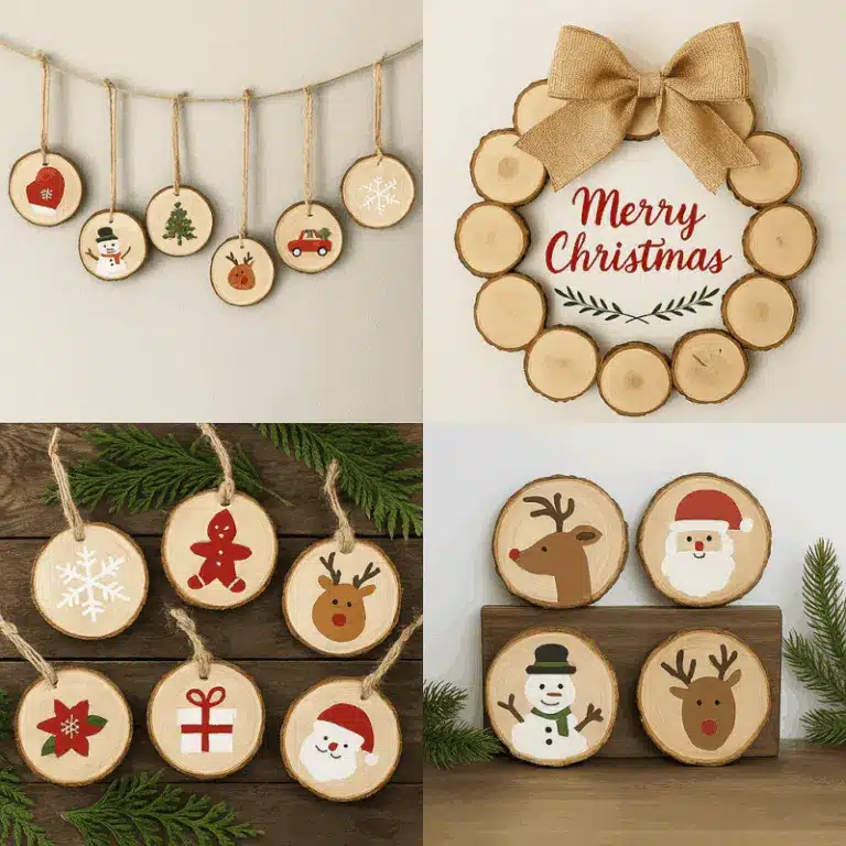 Decorações de Natal "Faça Você Mesmo": Troncos de Madeira Originais decoracoes de natal troncos de madeira originais 1