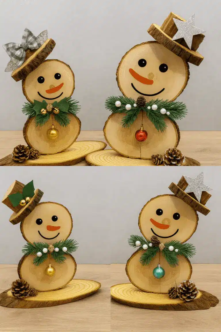 Decorações de Natal "Faça Você Mesmo": Troncos de Madeira Originais decoracoes de natal troncos de madeira originais 2