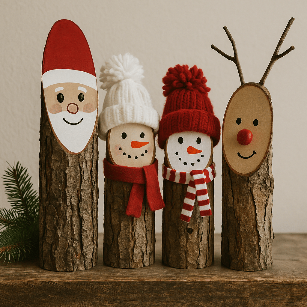 decoracoes de natal troncos de madeira originais 3