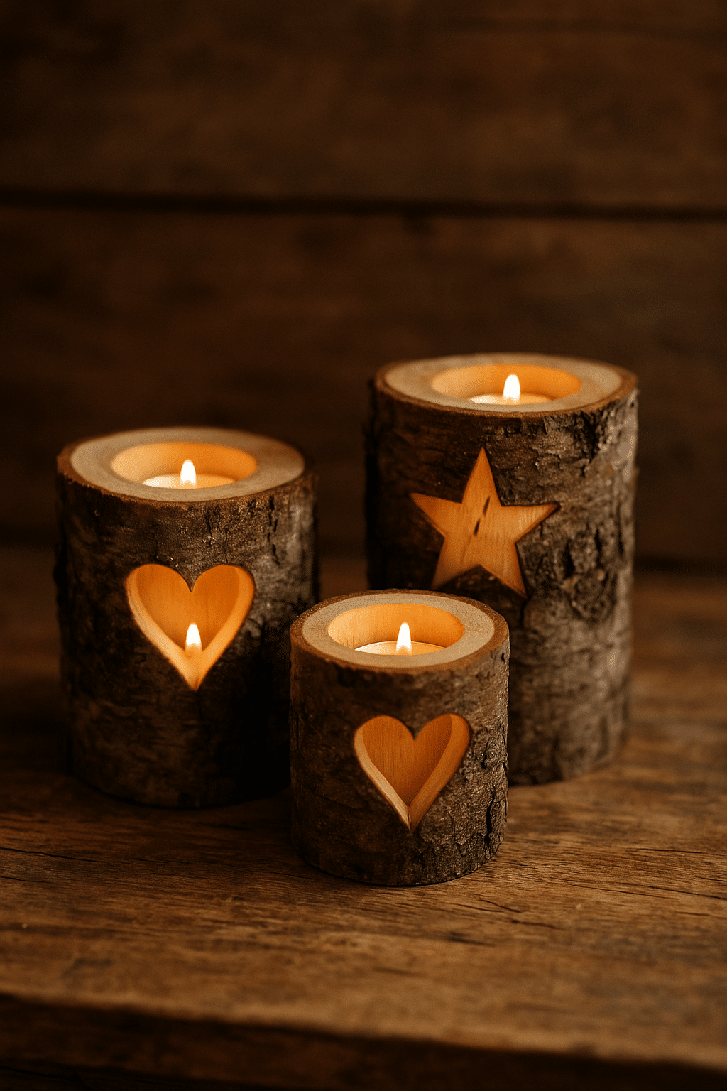 decoracoes de natal troncos de madeira originais 5