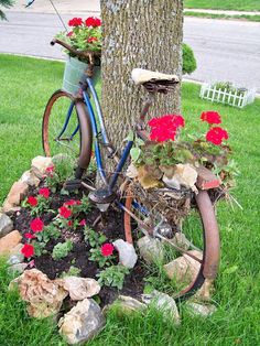 decoraçao de jardim com bicicletas 3
