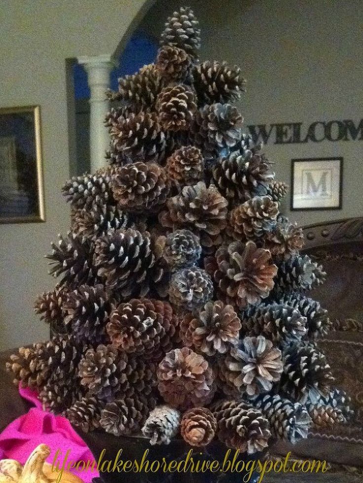 decoraçao natal com pinhas