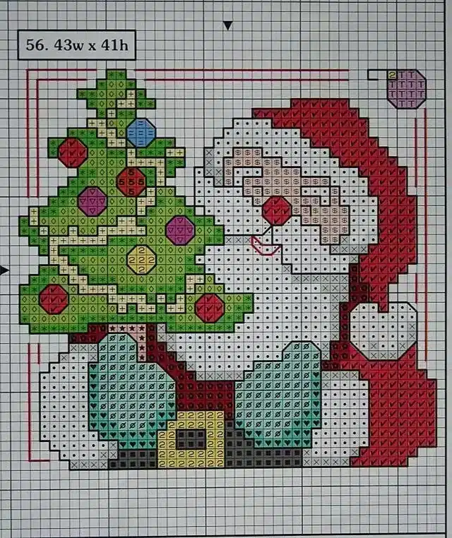 Diagramas de Árvore de Natal em Ponto Cruz: Padrões, Técnicas e Inspiração para uma Decoração Bordada diagramas de arvore de natal em ponto cruz 7