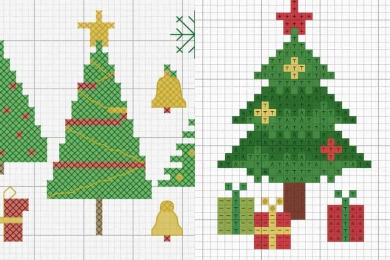 Diagramas de Árvore de Natal em Ponto Cruz: Padrões, Técnicas e Inspiração para uma Decoração Bordada diagramas de arvore de natal em ponto cruz