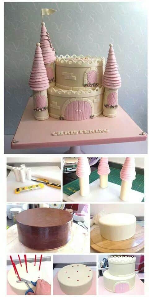 diy bolo castelo princesas