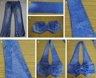 diy crop top jeans 1