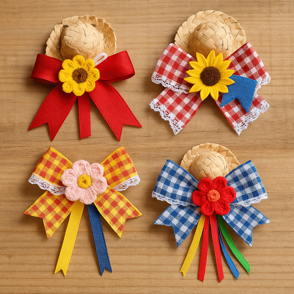 enfeites de cabelo incriveis para festa junina