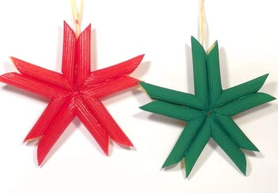 estrelas de natal feitas com macarrao 7