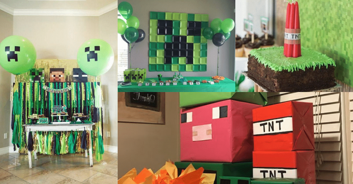 Bloco Minecraft de Papel Decoracao Festa Aniversario