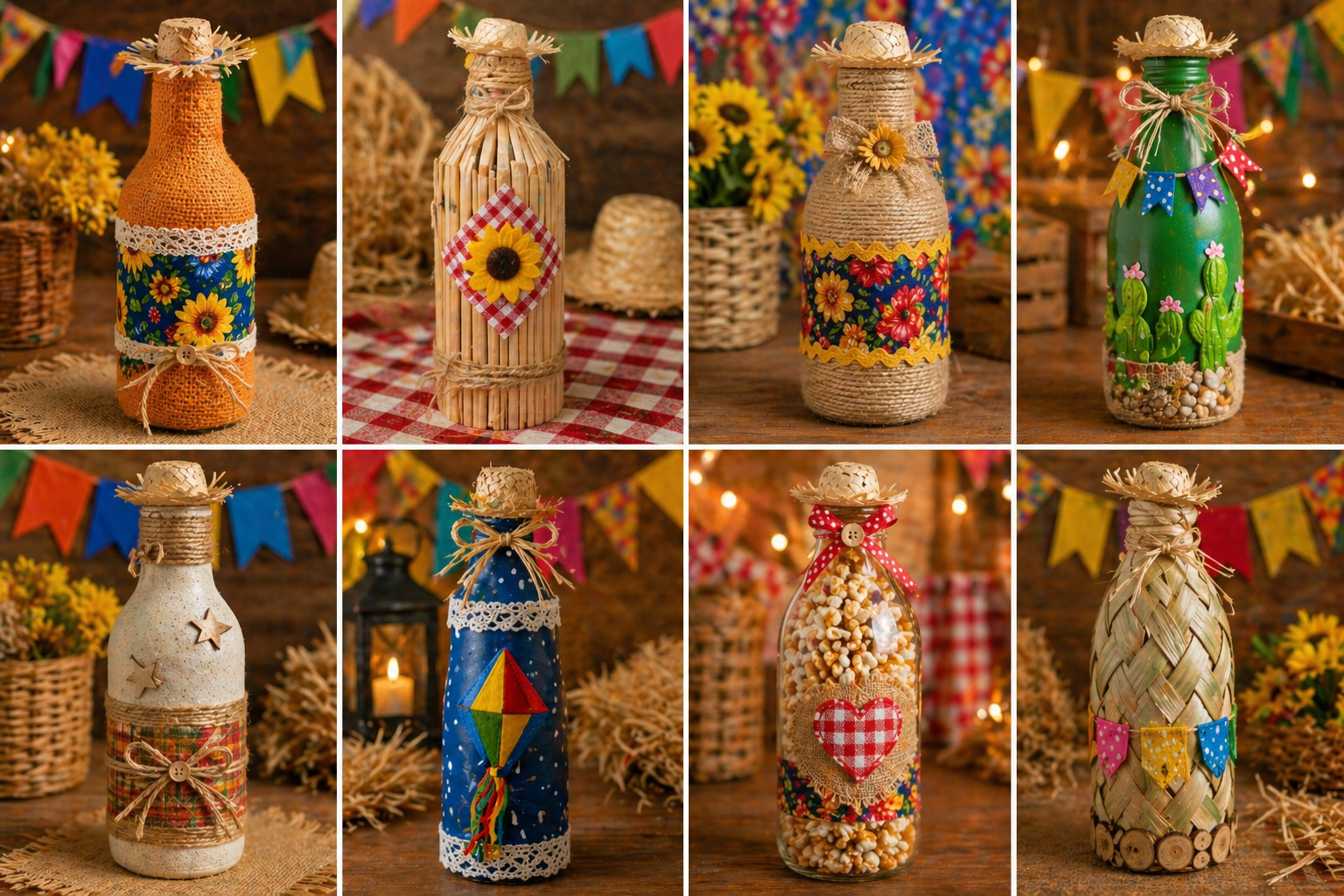 Garrafas Decoradas para Festa Junina: Ideias Criativas, Baratas e Lindas para Transformar a Decoração Garrafas Decoradas para Festa Junina: Ideias Criativas, Baratas e Lindas para Transformar a Decoração garrafas decoradas para festa junina 2
