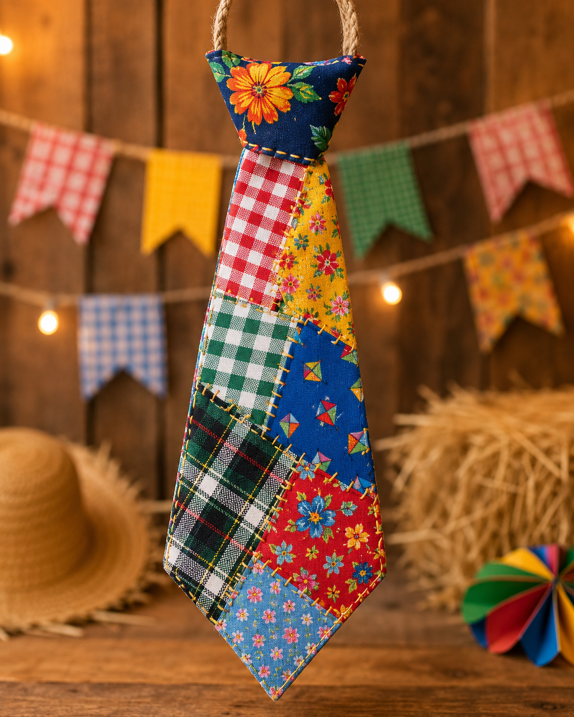 Gravata de Retalhos - Essencial para Festa Junina! Gravata de Retalhos - Essencial para Festa Junina! gravata de retalhos festa junina 4