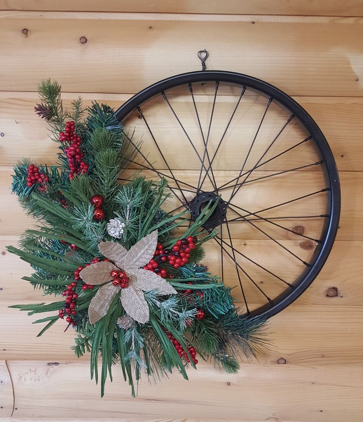 guirlandas de natal com rodas de bicicleta 2