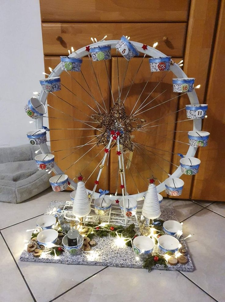 guirlandas de natal com rodas de bicicleta 4