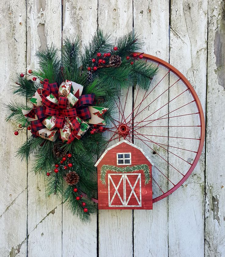 guirlandas de natal com rodas de bicicleta 6