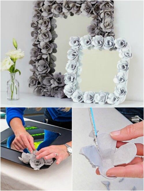 ideias criativas para fazer molduras de espelhos 2