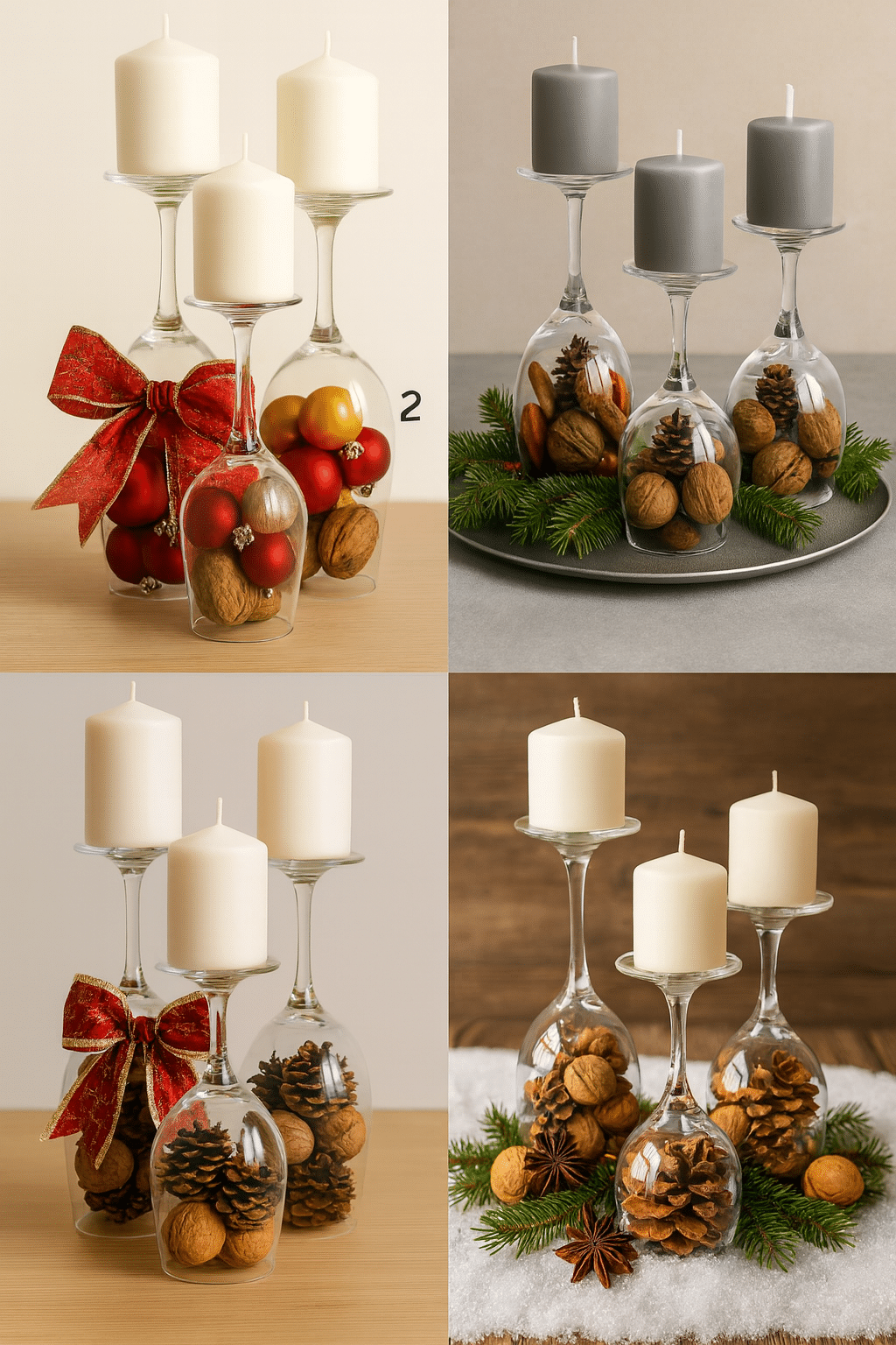 ideias de arranjo de velas para o natal 4