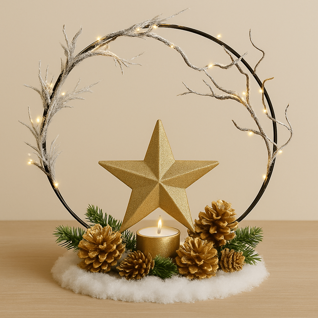 ideias de arranjo de velas para o natal 6