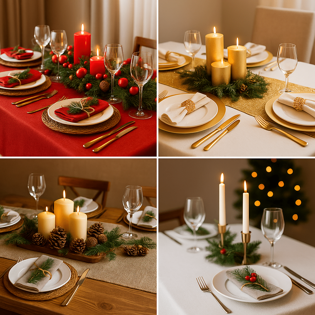 ideias de arranjo de velas para o natal 7