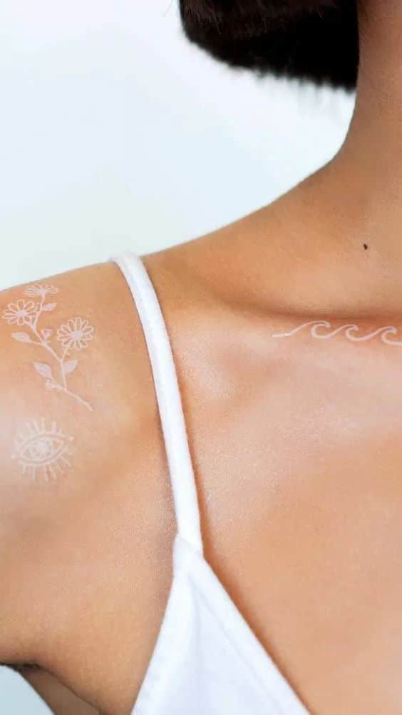 ideias de tatuagem branca flores 1